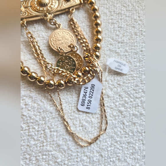 Free People, Last Chance Arm Cuff, Gold -NEW! - Picture 6 of 7